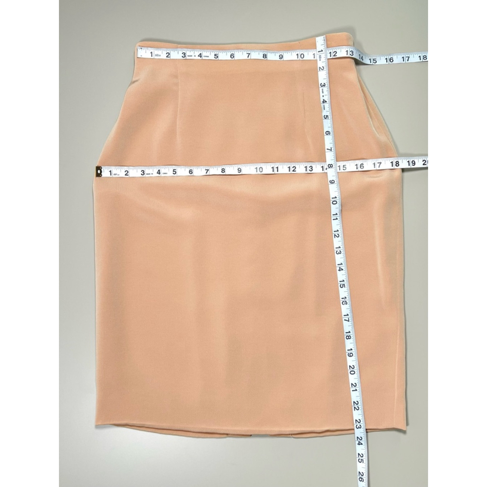 Badgley Mischka Top Skirt Suit Set Elegant Peach Beaded 6 - Picture 13 of 15
